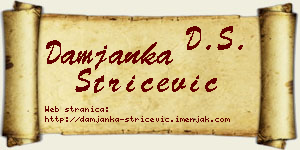 Damjanka Stričević vizit kartica